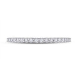 14kt White Gold Womens Round Diamond Eternity Wedding Band 1/2 Cttw