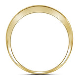 10kt Yellow Gold Mens Round Diamond Wedding Triple Row Band Ring 1/10 Cttw