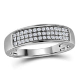 14kt White Gold His Hers Round Diamond Halo Matching Wedding Set 7/8 Cttw