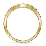 14kt Yellow Gold Round Diamond Cluster Bridal Wedding Ring Band Set 1/2 Cttw