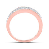 14kt Rose Gold Womens Round Diamond Band Ring 7/8 Cttw