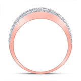 14kt Rose Gold Womens Baguette Diamond Anniversary Ring 1 Cttw