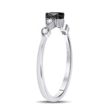 10kt White Gold Round Diamond Solitaire Bridal Wedding Engagement Ring 1/3 Cttw
