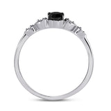 10kt White Gold Round Diamond Solitaire Bridal Wedding Engagement Ring 1/3 Cttw