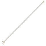 10kt Yellow Gold Womens Round Diamond Tennis Bracelet 1-3/4 Cttw