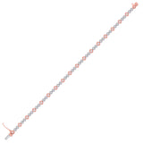 14kt Two-tone Gold Womens Round Diamond Tennis Bracelet 1/2 Cttw