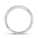 14kt White Gold Womens Round Diamond Eternity Wedding Band 1/2 Cttw
