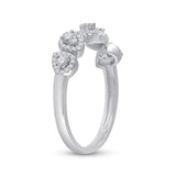 14kt White Gold Womens Round Diamond Ring 1/3 Cttw
