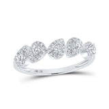 14kt White Gold Womens Round Diamond Ring 1/3 Cttw