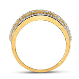 14kt Yellow Gold Womens Round Diamond Band Ring 1/2 Cttw