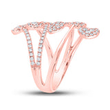 14kt Rose Gold Womens Round Diamond Fashion Ring 1 Cttw