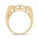 10kt Yellow Gold Mens Round Diamond Band Ring 5/8 Cttw