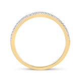 10kt Yellow Gold Round Diamond Oval Bridal Wedding Ring Band Set 1/3 Cttw