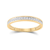 10kt Yellow Gold Round Diamond Oval Bridal Wedding Ring Band Set 1/2 Cttw