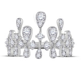 14kt White Gold Womens Round Diamond Fashion Ring 7/8 Cttw