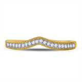 14kt Yellow Gold Womens Round Diamond Enhancer Wedding Band 1/12 Cttw