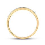 14kt Yellow Gold Mens Round Diamond Wedding Band Ring 1/3 Cttw
