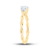 14kt Yellow Gold Princess Diamond 3-stone Bridal Wedding Engagement Ring 1/2 Cttw