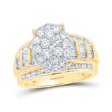 10kt Yellow Gold Round Diamond Oval Bridal Wedding Engagement Ring 2 Cttw