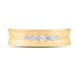 14kt Yellow Gold Mens Round Diamond Wedding Band Ring 1/4 Cttw