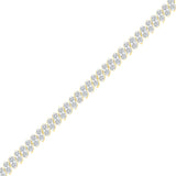 10kt Yellow Gold Womens Round Diamond Tennis Bracelet 1-1/2 Cttw