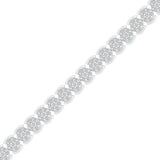 10kt White Gold Womens Round Diamond Fashion Bracelet 2 Cttw