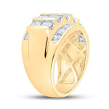14kt Yellow Gold Mens Round Diamond Band Ring 4 Cttw