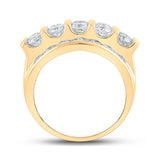 14kt Yellow Gold Mens Round Diamond Band Ring 4 Cttw