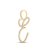 10kt Yellow Gold Womens Round Diamond E Initial Letter Pendant 1/2 Cttw