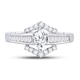 14kt White Gold Marquise Diamond Solitaire Bridal Wedding Engagement Ring 3/4 Cttw
