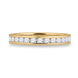 14kt Yellow Gold Womens Round Diamond Eternity Wedding Band 1 Cttw