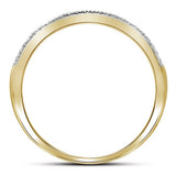 10kt Yellow Gold Round Diamond Bridal Wedding Ring Band Set 1 Cttw
