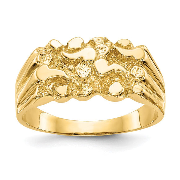 14k Gold Nugget Ring Size 6