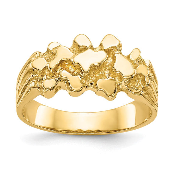 14k Gold Nugget Ring Size 6